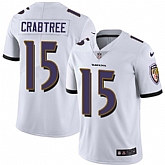 Nike Men & Women & Youth Ravens 15 Michael Crabtree White NFL Vapor Untouchable Limited Jersey,baseball caps,new era cap wholesale,wholesale hats
